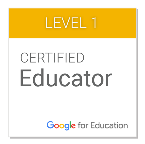 Certified Google Educator Level 1